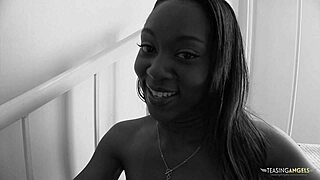 imagine gorgeous ebony milf in high heels bent over for big cock interracial pounding