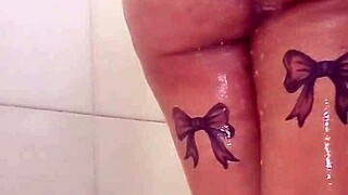 Quick Shower Tease Exposes BBW's Massive Tits and Huge Ass