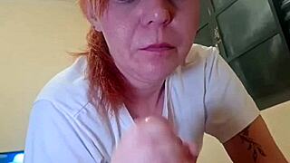 redhead passionately deepthroats full cock down throat