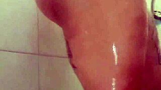Quick Shower Tease Exposes BBW's Massive Tits and Huge Ass