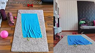 double curvy milf big asses naked yoga workout spreading