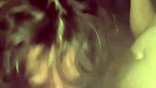 yo this black-eyed hooker blows dick publicly then gulps cum