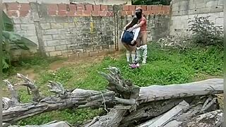 eager schoolgirl sucked then creampied in abandoned house