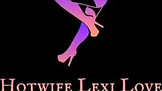 lexi moans as micha straps on for first hotwife lesbian dildo pounding