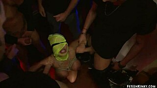 public dp punishes big tits milf with rough gangbang