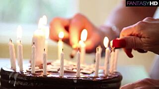 FantasyHD redhead milf shares big cock on birthday