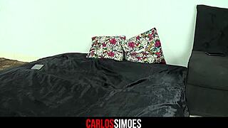 sexy brunette bombshell otávio fucks sideways with passionate thrusts