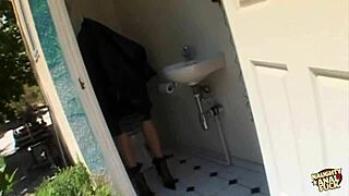 Skinny tattooed girl in lingerie rides sex toy for playful anal adventure