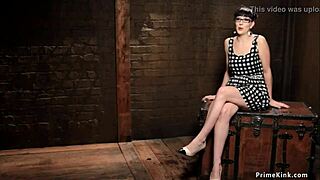 ebony and brunette slaves tremble in emotional lezdom toy torment