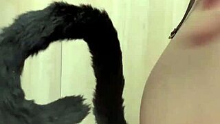 prim uniform hides pierced clit anal buttplug training shame