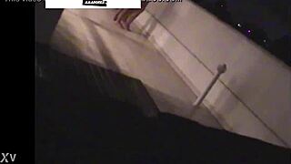 they sneak off from party but get caught balcony banging