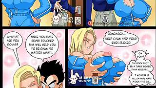 gohan's massive cock conquers every big tits ass in this wild porn comic creampie fest