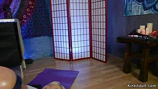 Yoga lesbians bound for brutal anal fisting torment