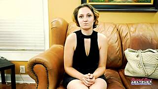 Brunette Coed Nikki P's Deep Rimjob and Cock Ride