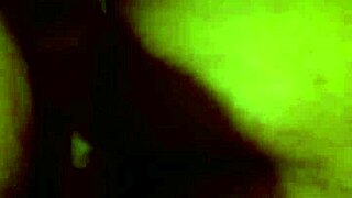 redbone ebony babe rides bareback on thick latino cock on sofa