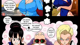 gohan's massive cock conquers every big tits ass in this wild porn comic creampie fest