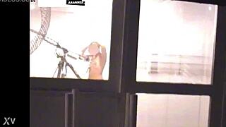 they sneak off from party but get caught balcony banging