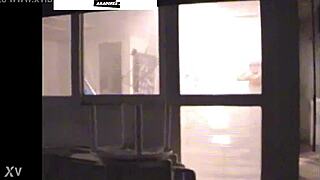 they sneak off from party but get caught balcony banging