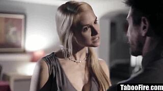 petite young woman joins milf and older man for taboo threesome fuck