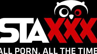 busty lana see's massive tits drenched in hot cum shower!