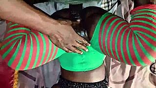 naughty christmas midget elf spreads for santas fat cock railing