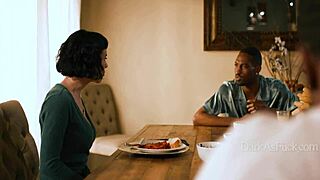 olive glass bends over for isiah maxwell's huge black cock pounding