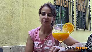 oh lina, this 18+ amateur casting turns into wild public rough ride!