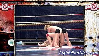 Redhead Lesbians Wrestle Intensely Spank Kiss and Grind Passionately