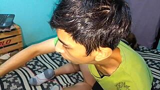 Latina's Heart Pounds Bent Over in Thong for Passionate Doggystyle