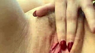 solo blonde enjoys a relaxed outdoor tease session