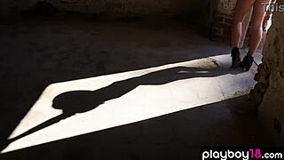 passionate blonde katie jean rips clothes bares shaved pussy outdoors