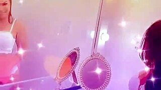 tanned brunette queen bee in sexy lingerie records steamy private videos