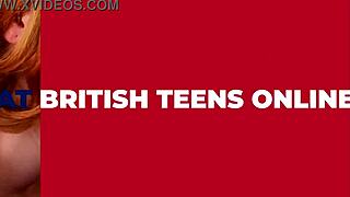 hot british alt girl in uniform toys her pussy to a shaking orgasm