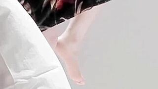 Skinny Asian Teases Small Tits in Sexy One Piece