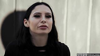 brunette virgin begs for first pussy licking orgasm