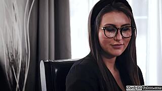 brunette virgin begs for first pussy licking orgasm