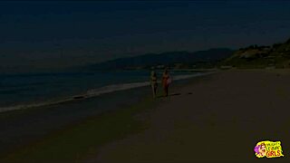 cali carter and catie parker turn beach volleyball into steamy lesbian pussy licking