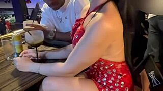 see through wife squirts wildly riding bbc anal creampie for cuck