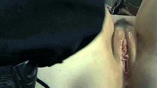 bound euro babe endures femdom blowjob and hard fuck