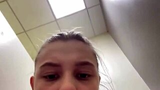 Young teen pussy fucked hard public gym closeup cum orgasm