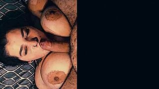 chubby homemade bbj from massive natural tits wife blows mind