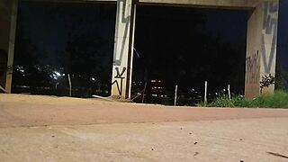 BLACK Uniform Street Masturbation Frenzy Explodes!