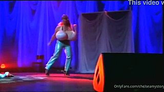 Peek at the Bustiest Stripper's Huge Tits Teasing Endless Temptation