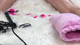 i gave her that amazing oiled massage then slammed her tight pussy and gaping asshole with a huge glass dildo she screamed loving every thrust before heading home swollen to her clueless husband