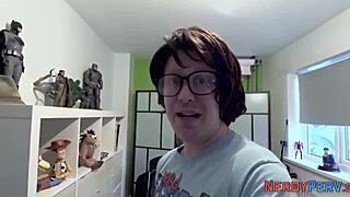 why does big tit slut gulp down nerd's throbbing dick so eagerly?