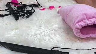 i gave her that amazing oiled massage then slammed her tight pussy and gaping asshole with a huge glass dildo she screamed loving every thrust before heading home swollen to her clueless husband