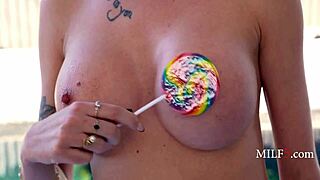 her candy-sweet nipples drive my redhead milf lust