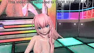 megurine luka's nude bunny suit bares epic tits and ass!
