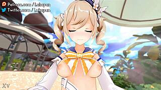 Barbara, ride cowgirl hard on Genshin beach animation?