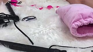 i gave her that amazing oiled massage then slammed her tight pussy and gaping asshole with a huge glass dildo she screamed loving every thrust before heading home swollen to her clueless husband